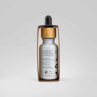 Reines Arabica Kaffee-Öl – Rückseite Flasche