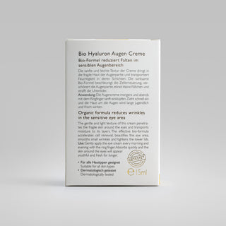 Bio Hyaluron Augen-Creme – Rückseite