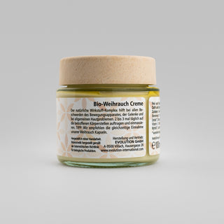 BIO Weihrauchcreme – Rückseite