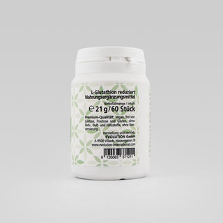 L-Glutathion – Seitenansicht Füllmenge und Hersteller
