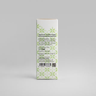 Vitamin D3+K2-MK7 Tropfen – Rückseite