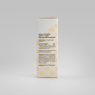 Vitamin D3 Vegan Tropfen – Seitenansicht