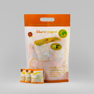 Share-Original 500g Beutel – Vorderseite mit einzelnen Sachets