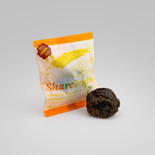 Share-Original 1 Stück – Vorderseite Sachet mit fermentierter Pflaume