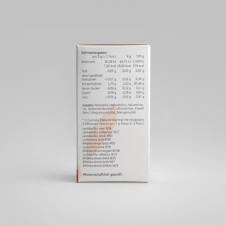 Vitality Synbiotic Premium – Seitenansicht Nährwerte