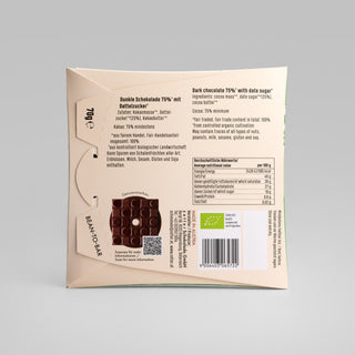 QDK Dunkle Schoko mit Dattelzucker – Rückseite