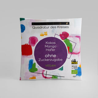 QDK Schokolade Kokos Mango Hafer ohne Zuckerzugabe – Vorderseite