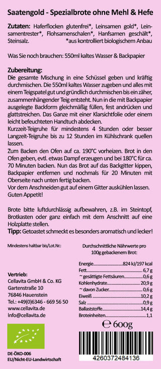 Mehlfreibrot Hanf-Lein – Bild 2