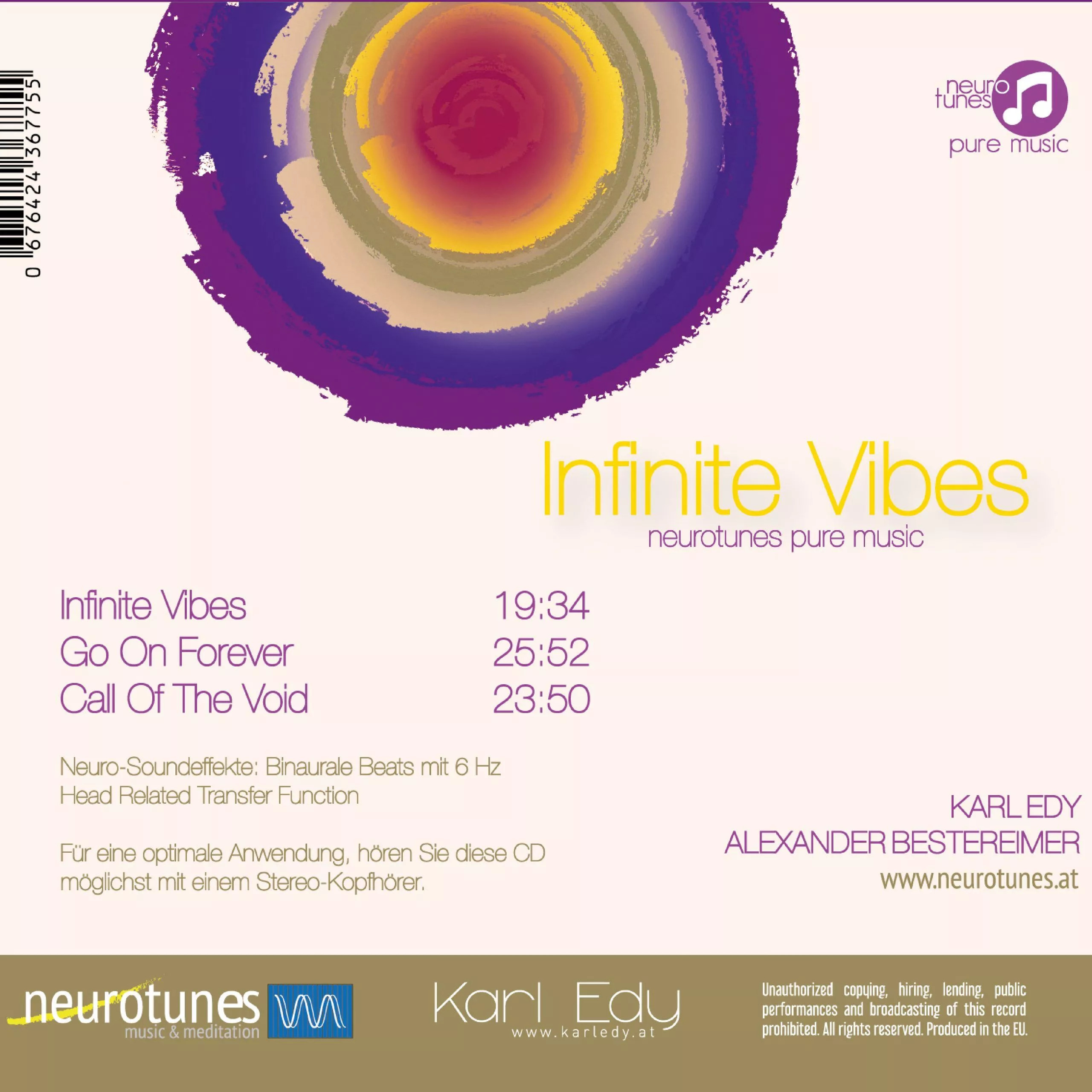 Infinite Vibes, pure music CD